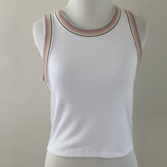 Madewell "The Pride Brightside" Crop Ribbed Tank Top s - Picture 4 of 11
